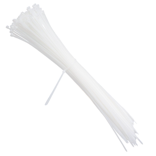 永达塑料 8x350mm 250条实宽5.2mm尼龙扎带绑带黑色白色绑线