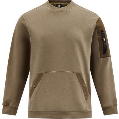 CAT卡特25秋冬新品男士时尚远红外发热保暖无帽套头卫衣商场同款