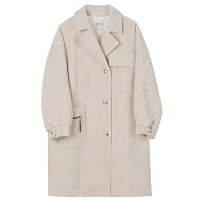 新款加厚宽松休闲复古灯芯绒外套