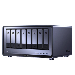 绿联私有云DXP8800Pro八盘位NAS网络存储服务器AI相册双万兆网口企业级安全存储团队协作数据共享PCIE扩展