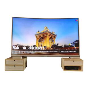 定制实木增高架带抽屉置物架电视垫高架机顶盒收纳DVD储物柜整理