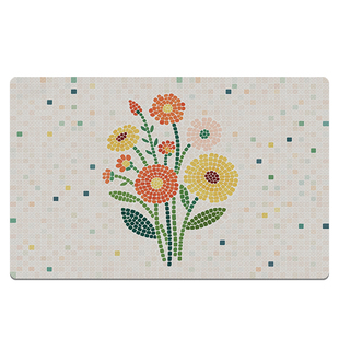 大江浴室吸水速干地垫软硅藻泥脚垫花朵加厚防滑垫卫生间专用地毯