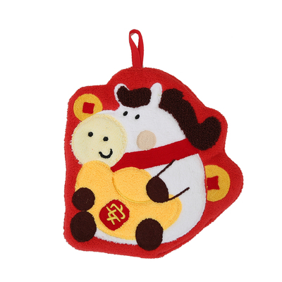 新年喜庆马年擦手巾挂式可爱手帕