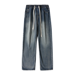 班尼路SK美式风宽松直筒牛仔裤男夏季2026新款水洗长裤休闲裤子YS