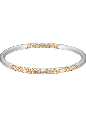 顺钦银楼国风女S9999足银描金