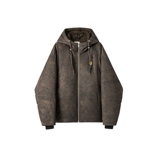 【限时清仓】威廉福克斯冬季宽松休闲潮流连帽羽绒服外套夹克男款