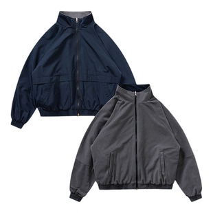 AGITOMADE「双面穿」内里加绒防泼水户外通勤短款百搭夹克外套