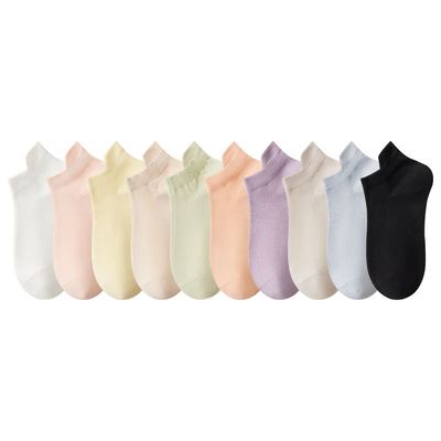 纯棉吸汗提耳女士短袜