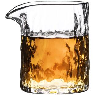 九土玻璃公道杯日式手工树纹加厚公杯耐热分茶器茶海锤纹功夫茶具