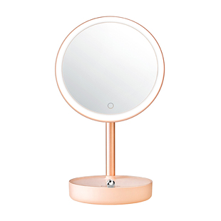 松下led化妆镜带灯宿舍桌面镜子网红学生补光便携折叠台式梳妆镜