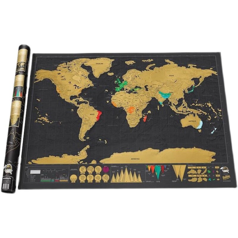 中国世界刮刮地图创意礼物