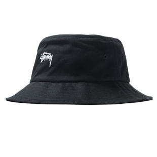 正品Stussy STOCK BUCKET HAT 单标刺绣logo渔夫帽经典盆帽遮阳