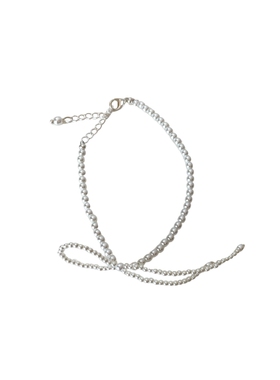 法式复古珍珠蝴蝶结手链女小众