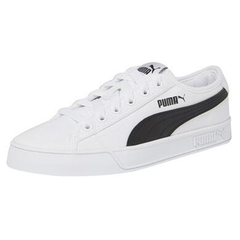 Puma/彪马 SMASH VULC黑白粉情侣皮质经典款板鞋帆布鞋 365968-02