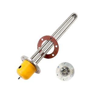 304不锈钢115MM法兰导热油加热棒锅炉工程水箱夹层锅电加热管380V