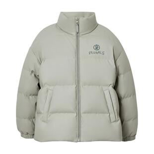 绫致杰克琼斯男羽绒服秋冬钢压印花廓形休闲立领保暖外套上衣