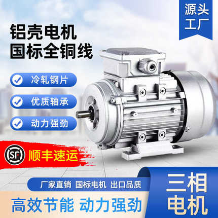 YS铝壳电机370W/550W/750W/1.1/3/4/7.5KW三相异步全铜电动机380V