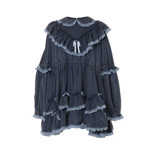 【秋冬新品】JENNYFAX蕾丝蝴蝶结多层蕾丝洛丽塔连衣裙