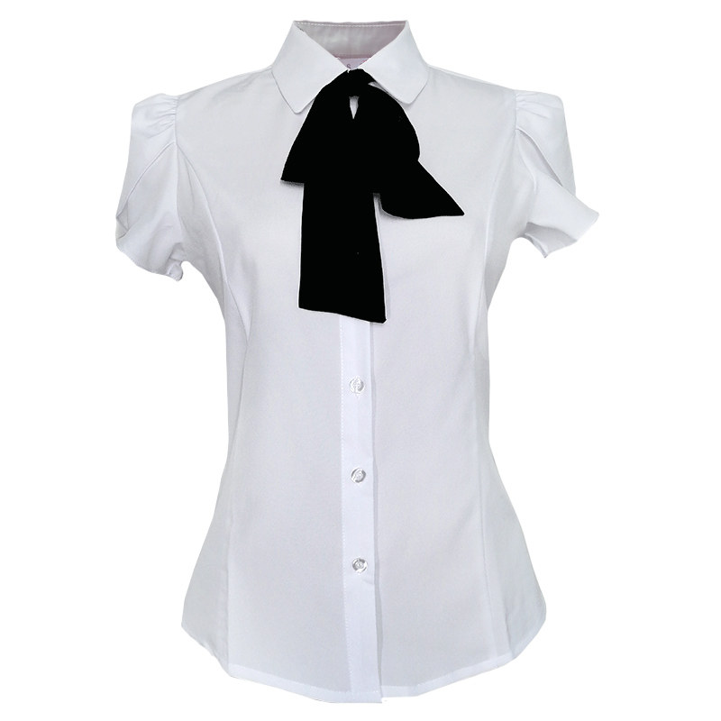 夏季幼儿园教师园服 韩版时尚蝴蝶结衬衫女+女裙幼师服大码工作服