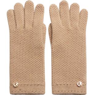 秋冬季新触摸屏触控韩日系羊毛线学生针织简约纯羊绒手套保暖女式