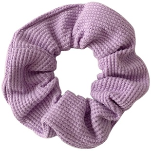 bm风大肠发圈 纯棉布料紫色系肥肠发绳ins温柔风纯色皮筋碎花发饰