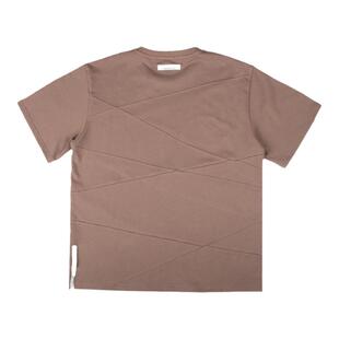 STREAMLET.CHEN:TEE/凹凸交汇直角线设计 男女纯色休闲短袖T恤