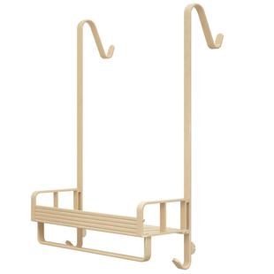 奶油风浴室置物架洗手间挂篮卫生间收纳架厕所淋浴房挂架门后架子