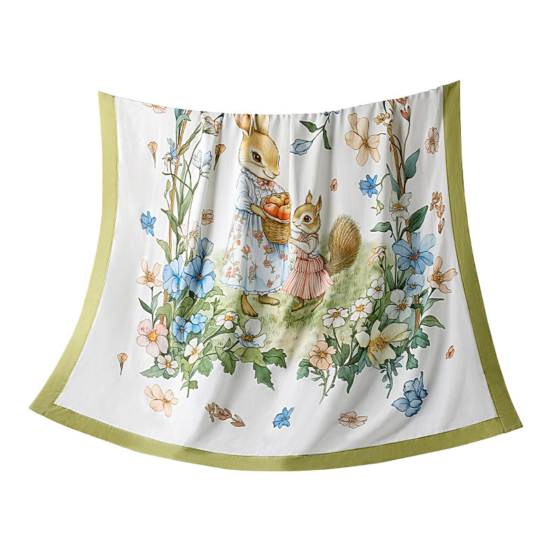 imomoto幼儿园午睡纱布盖毯新生婴儿宝宝四季薄款空调被夏季凉感