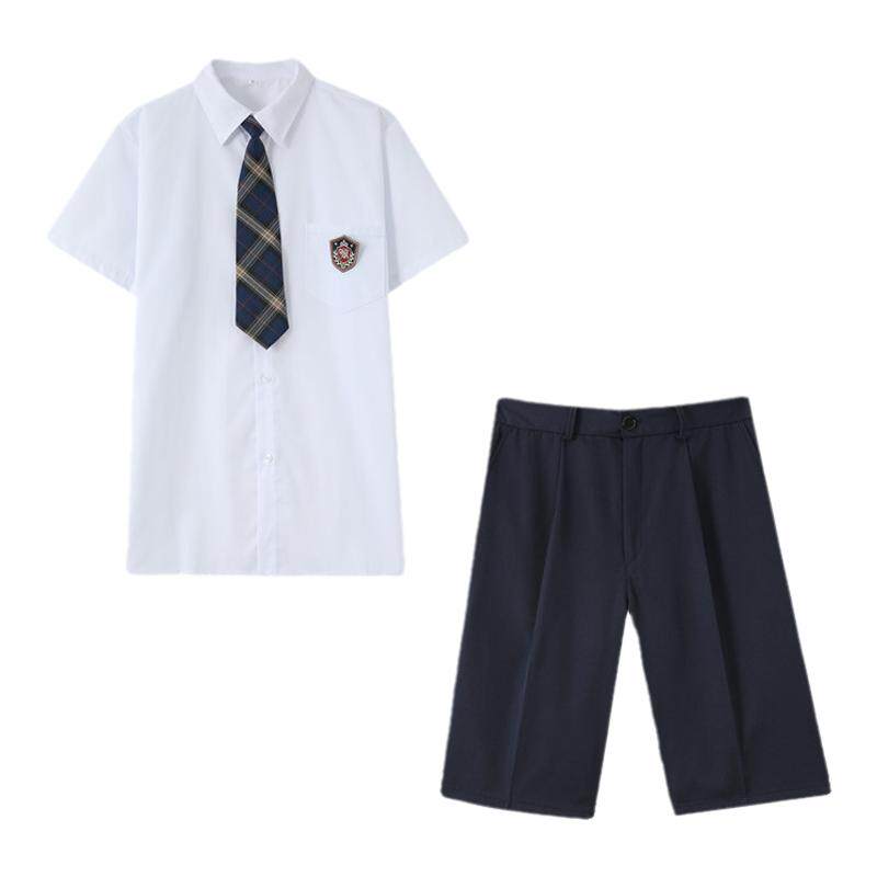 小学生六年级毕业班服白衬衣短裙