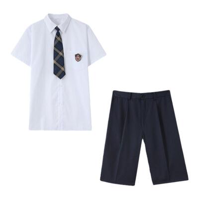 小学生六年级毕业班服白衬衣短裙