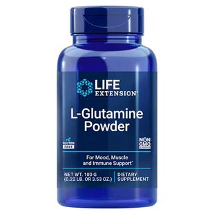 美国直邮LifeExtension纯谷氨酰胺粉补剂肠道L-Glutamine Powder