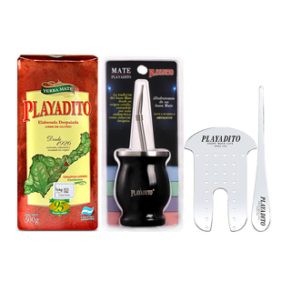 阿根廷原装进口马黛茶500g 马黛茶茶杯 马代茶吸管 茶具礼盒套装