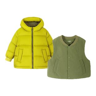 [真心绒]迷你巴拉男女童三防羽绒服儿童三合一连帽外套2025冬新款