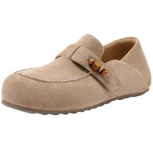 森达全包勃肯鞋女2025秋季新款舒适一脚蹬柔软平底休闲鞋ZTH78CA5