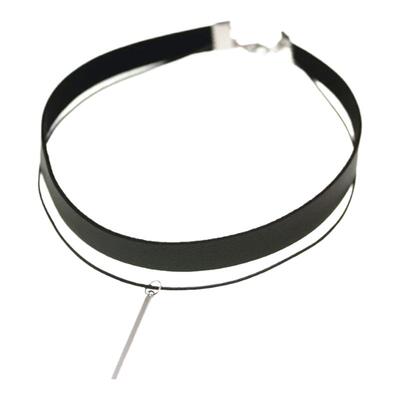 韩系ins黑色丝绒双层项圈