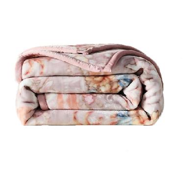 富安娜加厚冬季双层拉舍尔毛毯