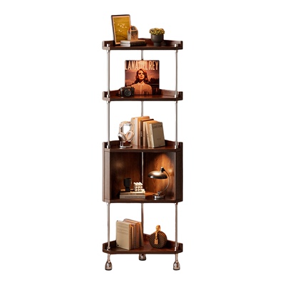 角柜转角置物架中古风墙角一体靠墙90度拐角柜客厅边角收纳小柜子