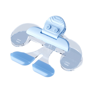 猫太子小学生宝盖头书夹带灯黄金12°长尾夹子文具固定器大号透明试卷儿童看书读书阅读支架压书多功能神器