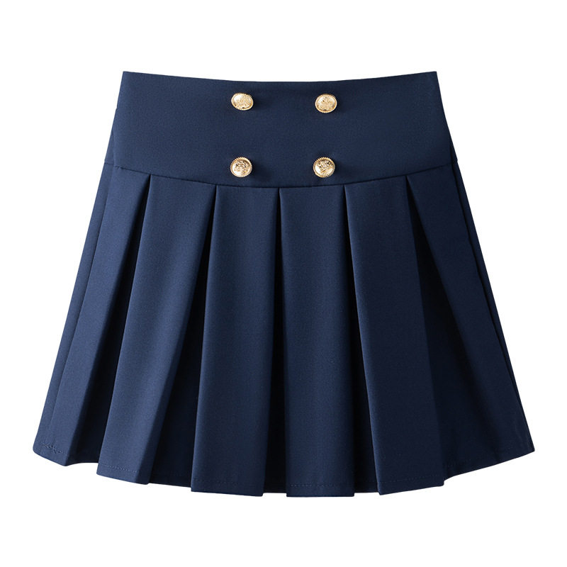 女童黑色学院风百褶裙学生演出服