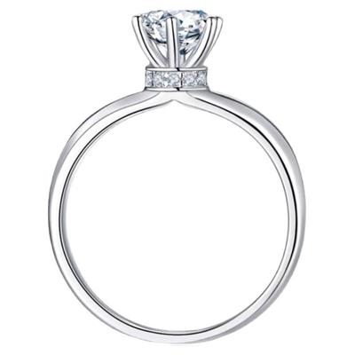 其他女银简约高镶戒指莫桑石