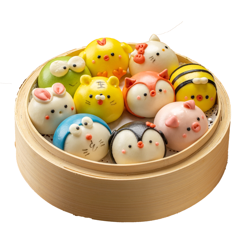 朱老三儿童早餐卡通奶黄包