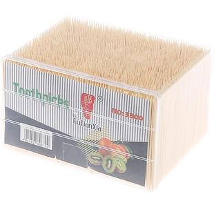 3500支一次性盒装牙签双头竹子剔牙工具家用竹制细吃水果竹牙签