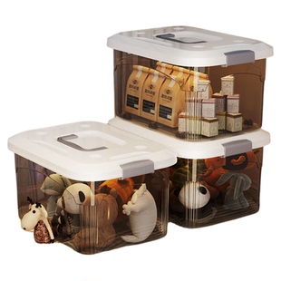 巨大号玩具收纳箱透明加厚家用被子衣服整理箱零食桌面储物箱盒子