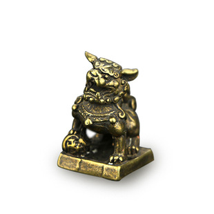 仿古黄铜迷你动物生肖印章名章玉玺章胚小号文玩金石篆刻工艺收藏