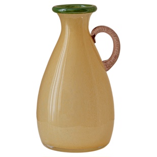 花瓶半然多巴胺琉璃摆件轻奢高级感客厅插花玻璃家居装饰创意小