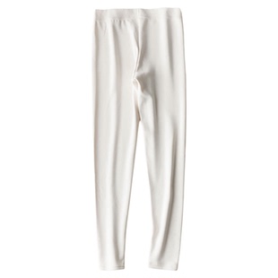 桑蚕丝拉绒打底裤针织真丝弹力长裤高腰显瘦加绒瑜珈裤外穿保暖裤