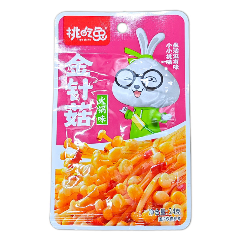 挑吃兔香辣金针菇凉拌即食