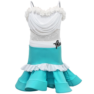 拉丁舞服女童夏季练功服专业比赛服高级感夏季儿童舞蹈演出服套装