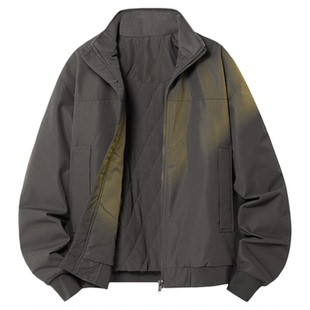 UNCLEBLUE美式复古飞行员夹克棉服男cleanfit高级感痞帅加厚外套