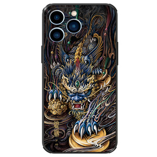 14适用苹果15promax手机壳新款12潮男士11貔貅中国风原创iphone13男士套式高级感端全包防摔7puls龙型se浮雕8